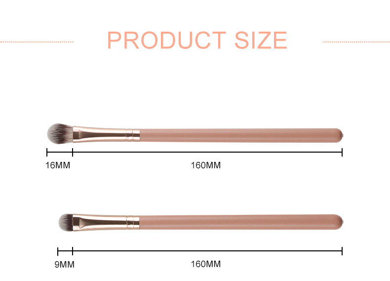 5pcs Eyeshadow Brush Set Private Logo Cruelty Free Classic Pink Wooden Handle