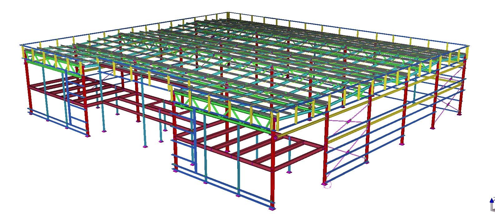 Painted Portal Rigid Frame Prefabricated Steel Structure Warehouse For Efficiency And Stability
