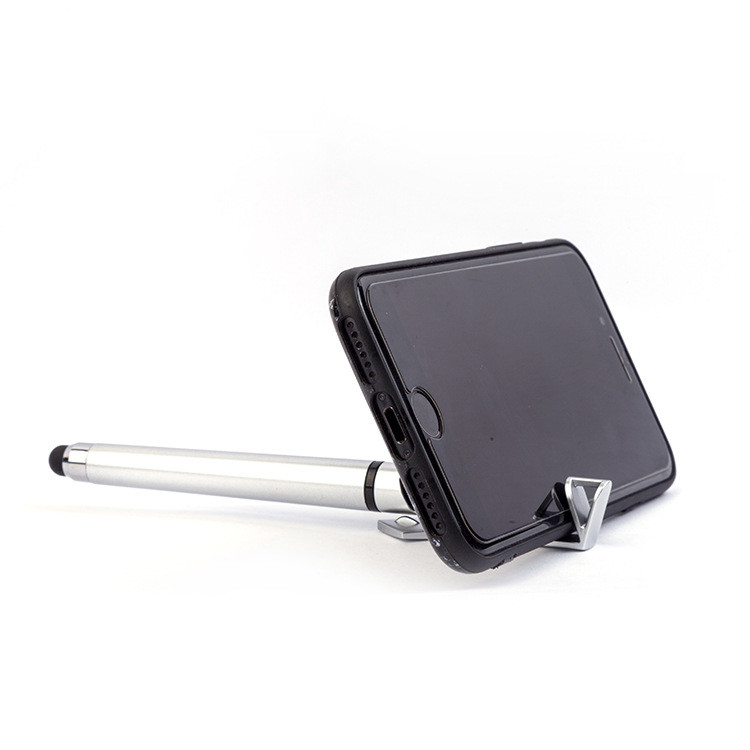 Promotional Mobile phone stand touch screen ballpoint pen Plastic logo customized