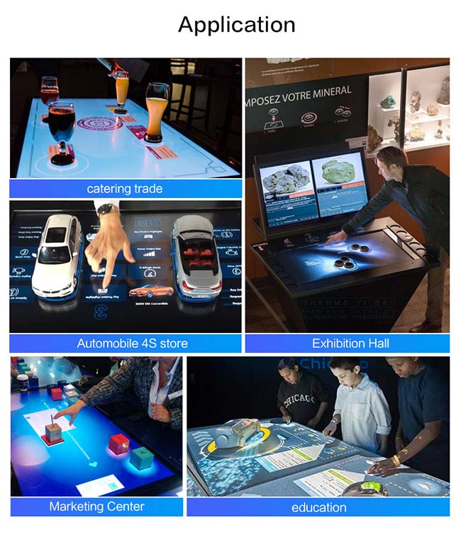 55 Inch Windows LCD Touch Screen Monitor Display Game Table, Golden Object Recognition