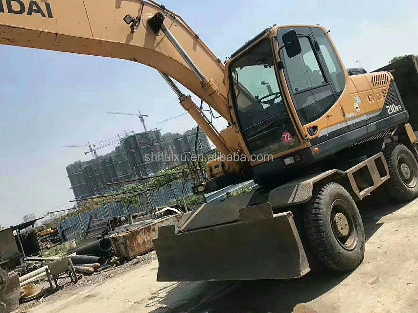 working condition used wheel excavator Hyundai 210-7 on sale