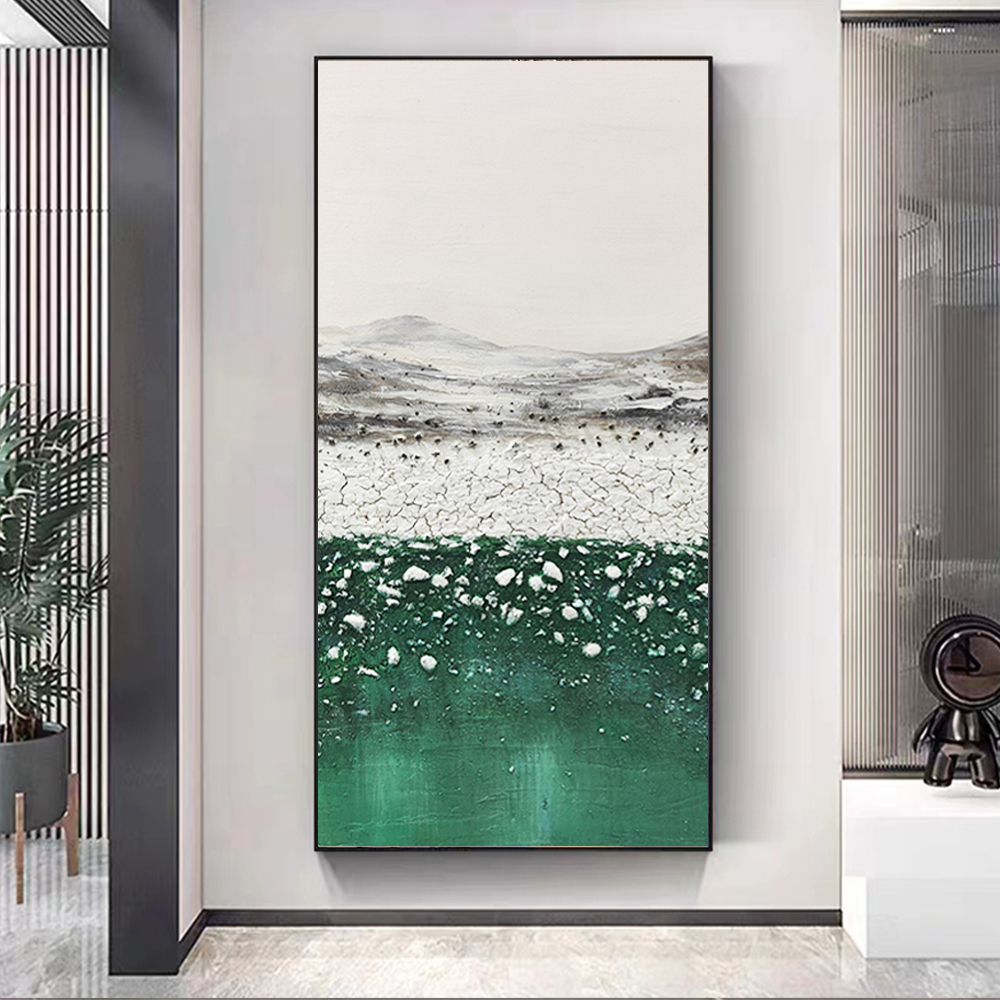 Medium Oil Painting Modern Home Decoration Thick Stone Landscape Abstract Hand Painted Wall Hanging Decor 3D Relief