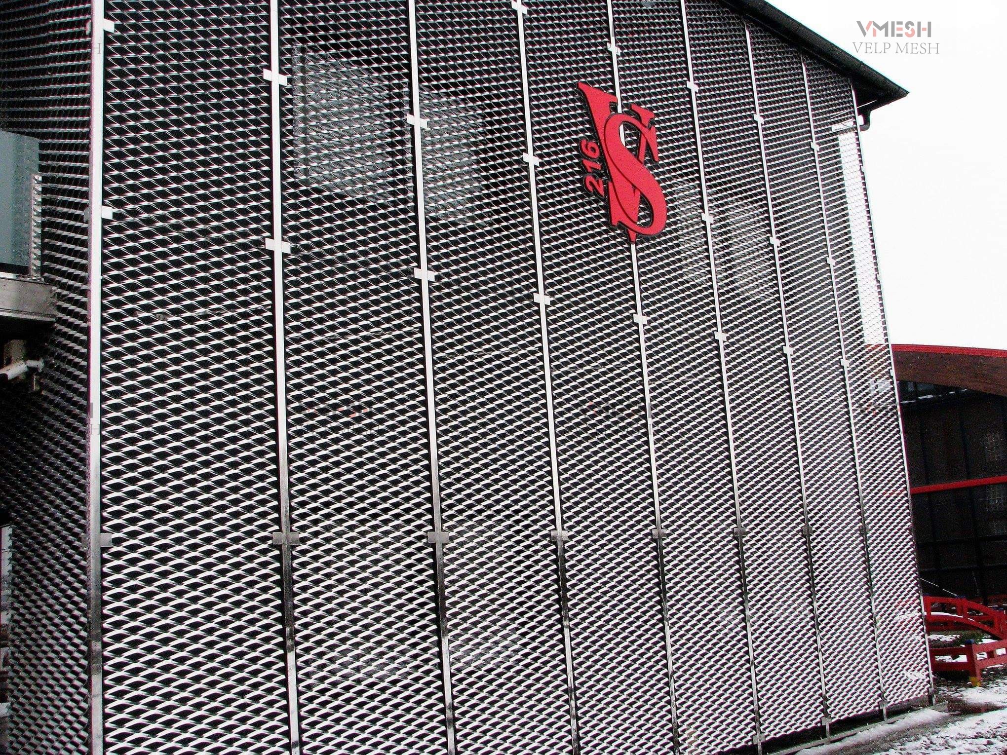 Building Ceilings Aluminum Expanded Wire Mesh Facade Screen Building Material