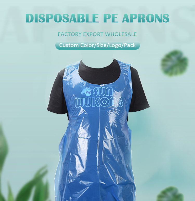 Disposable Plastic Apron Without Sleeves For Countertop Room Space Pe Apron