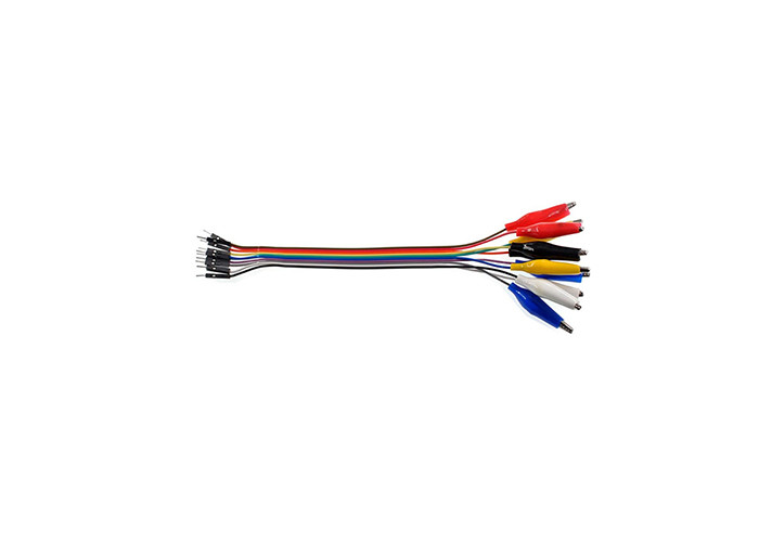 Electric Test Lead 20cm 10pin Electrical Jumper Wire Female With Crocodile Clip