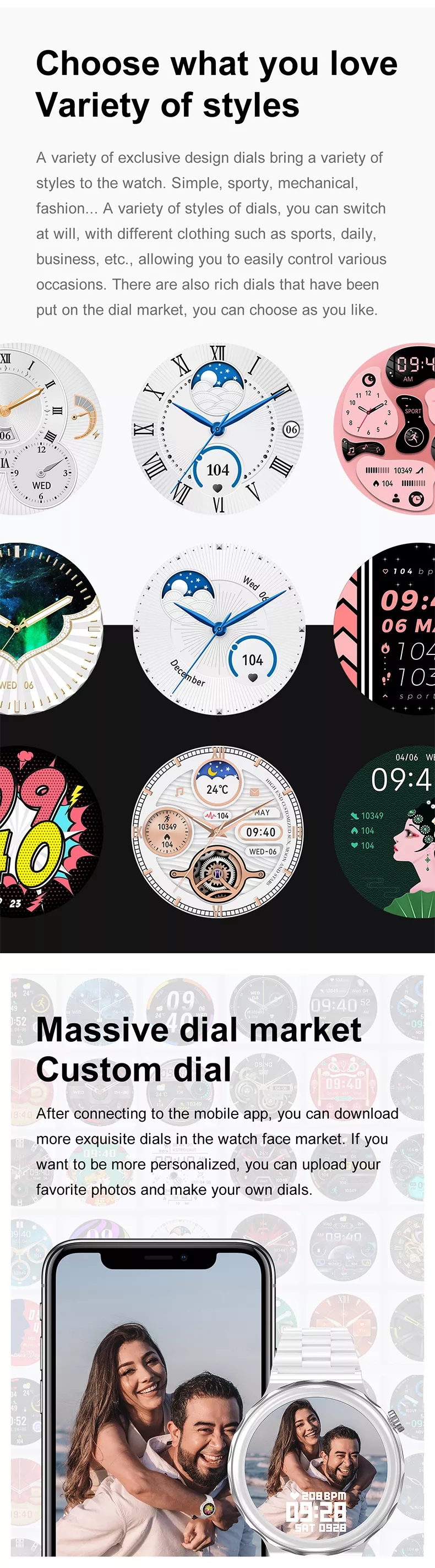 Women NFC HK43 IP68 Smartwatch Sport Heart Rate Waterproof 260mAh PK GT 3 Pro 1.36" 390*390 HD