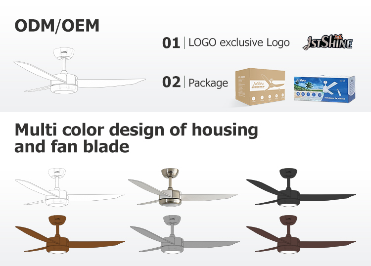 Home Office LED Ceiling Fan with Light Low Noise 3 Plastic Blades Tavan Pervanesi