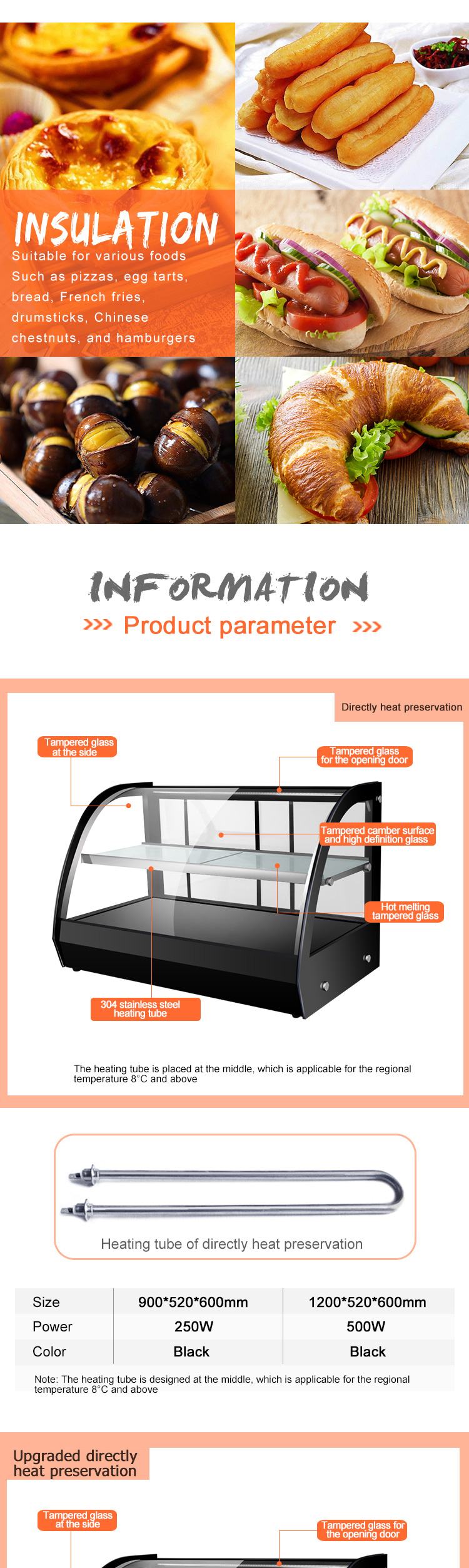 Temperature-Regulated 2 Layers Electric Food Warmer Display for Commercial Kitchens