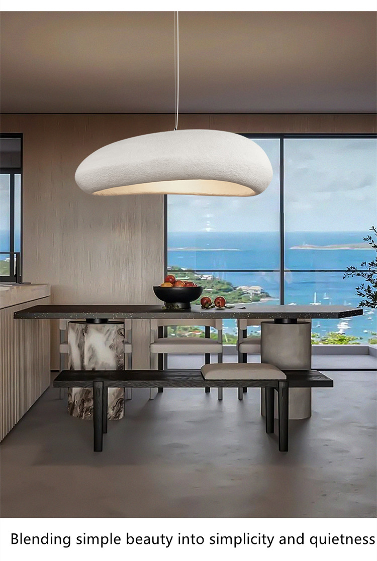 Nordic Wabi Sabi Restaurant LED Pendant Light Lustre Living Room Chandelier(WH-VP-174)
