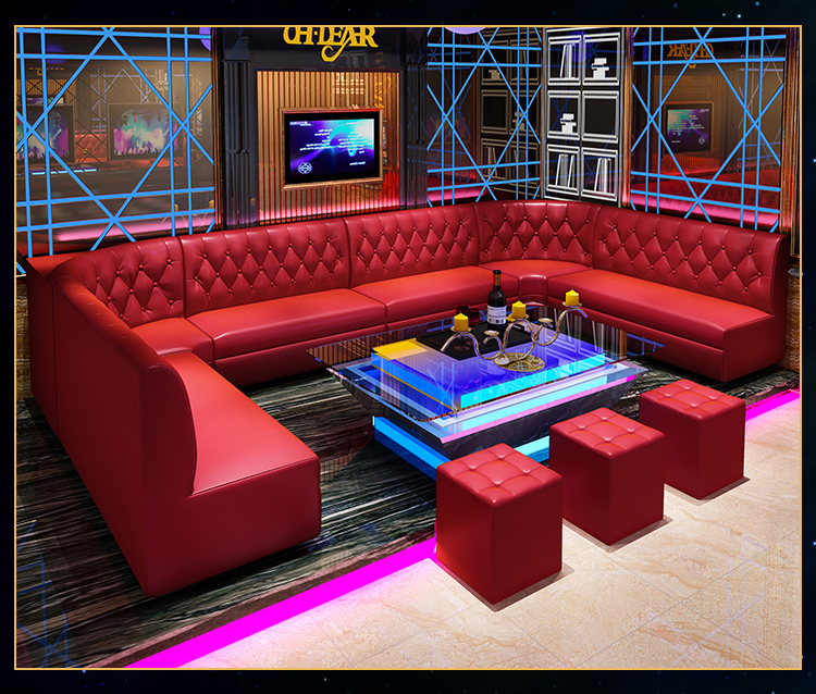 Modular U Shaped Leather Sectional Couch With Chaise Hotel Lobby Princess
