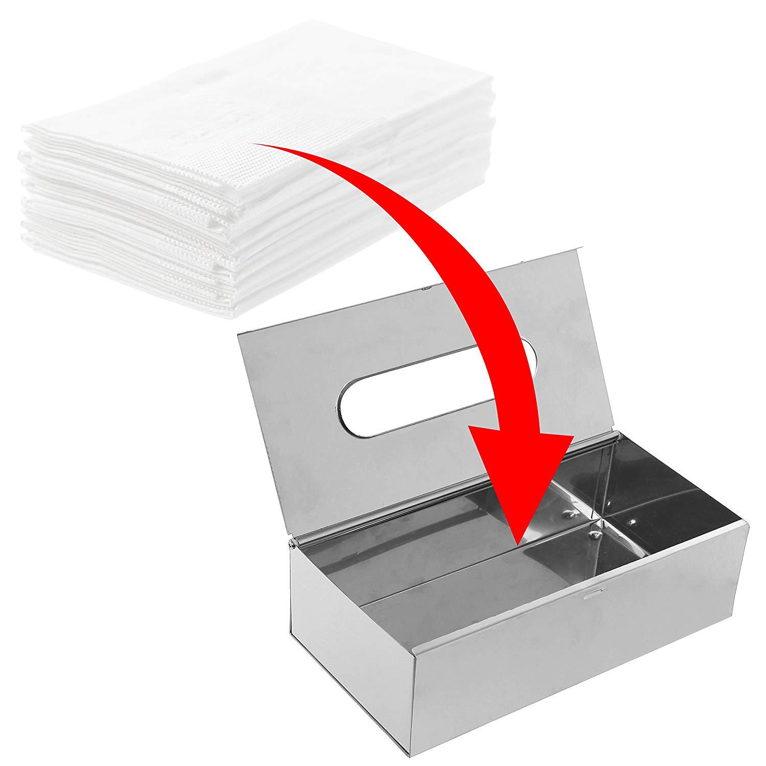 Eco - Friendly Toilet Roll Storage Box Freestanding Use For Bathroom Vanity Countertops