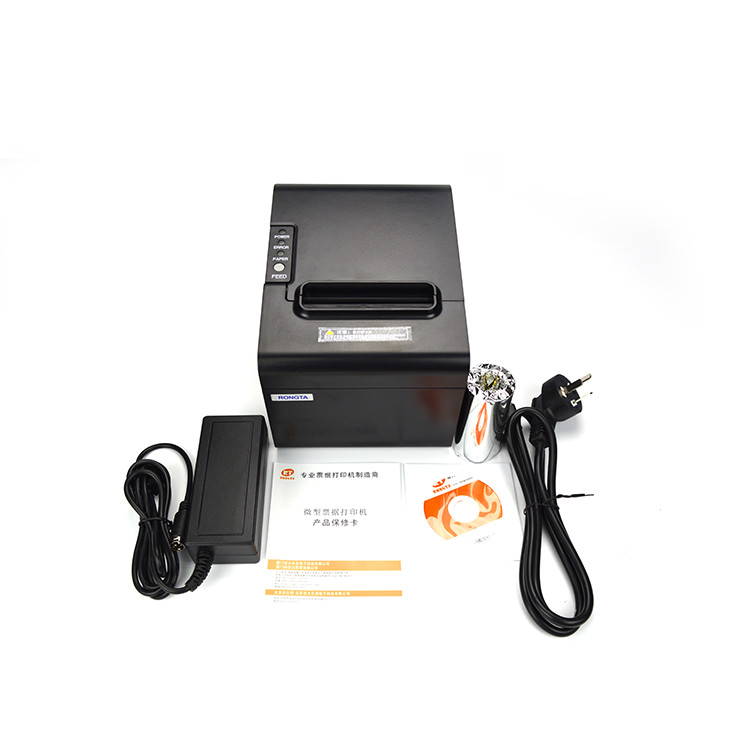 Auto-Cutter Barcode Printer Machine 250mm/s 80mm Thermal Receipt Printer