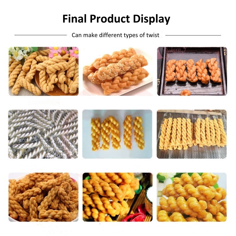 Industrial Automatic Twisting Churro Snack Forming Equipment Soft Pretzel Fried Dough Twist Making Extruder Machine