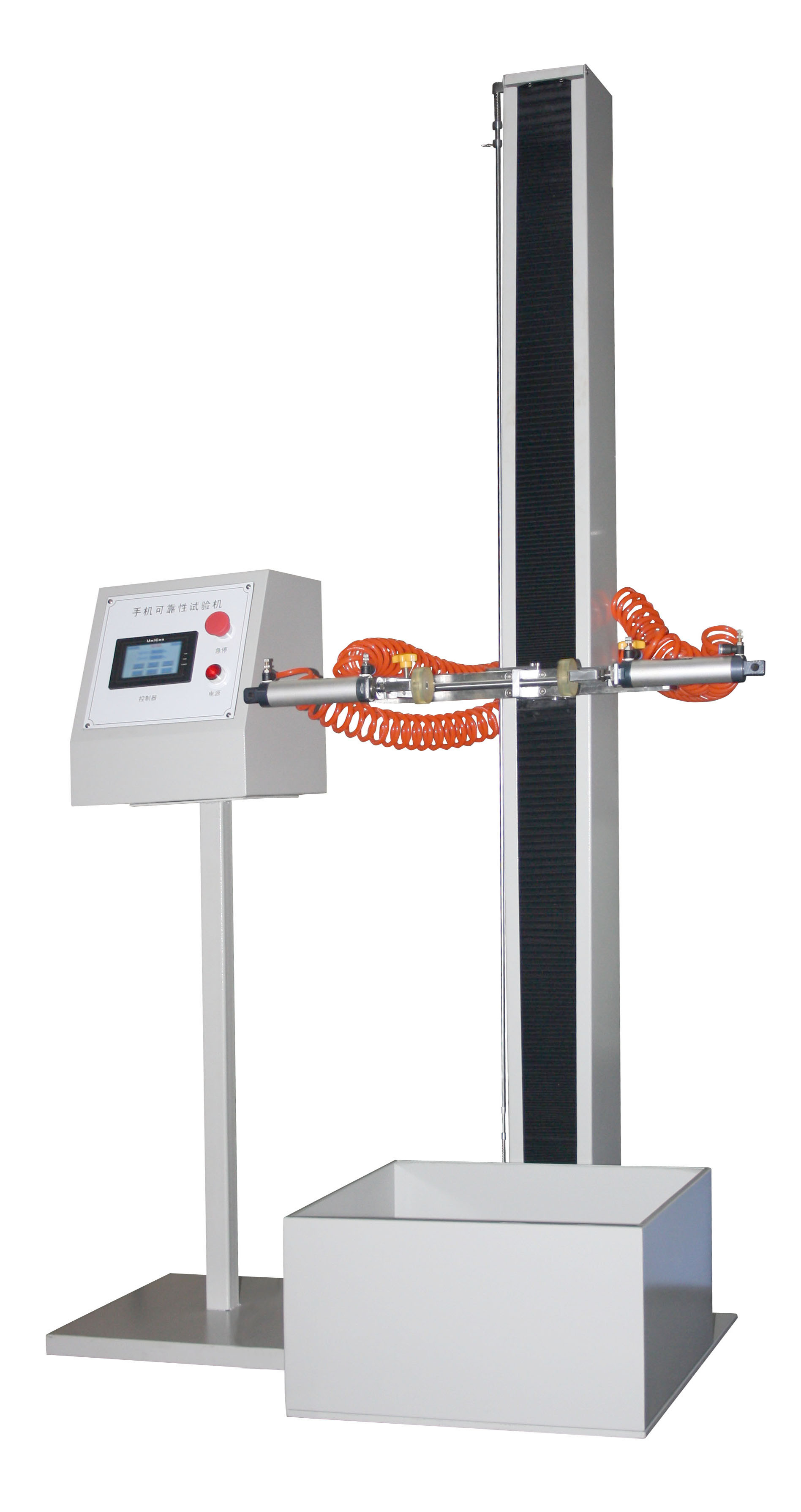 Height 300 ~ 1500mm Adjustable Mobile Phone Battery Free Drop Impact Testing Equipment