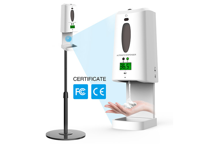 White Color Abs Material Hand Sanitizer Dispenser inbuilt Temperature Measurement