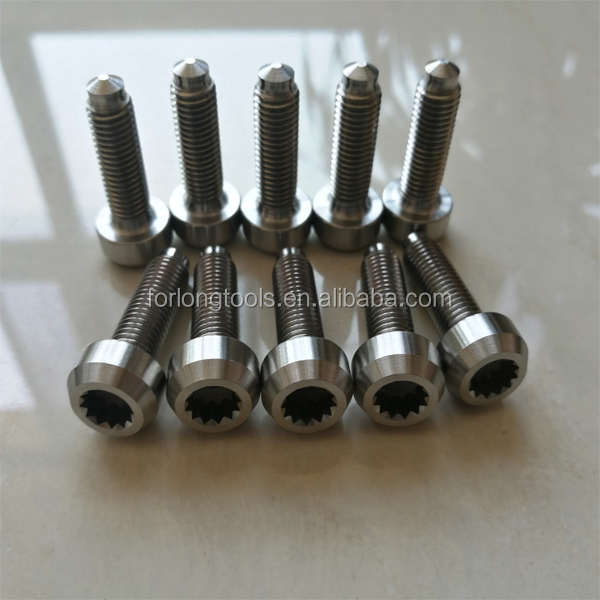 DIN Standard M7 x 24mm 6AL-4V Titanium Alloy Bolt for BBS Split Rim Wheels Best Performance Material