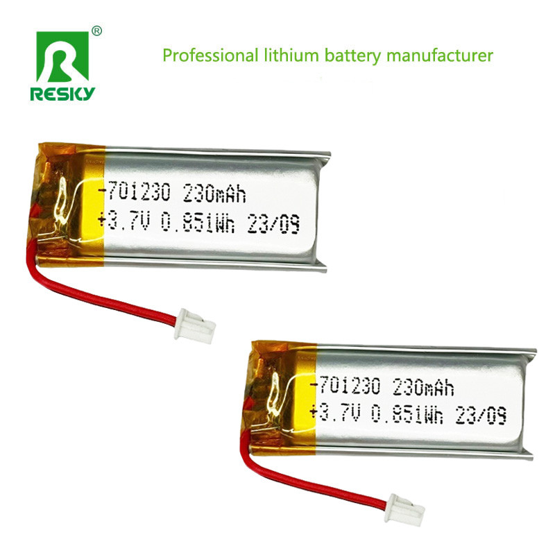 Portable 701230 3.7v 230mAh Rechargeable Lithium Polymer Battery for Small Electronic Devices