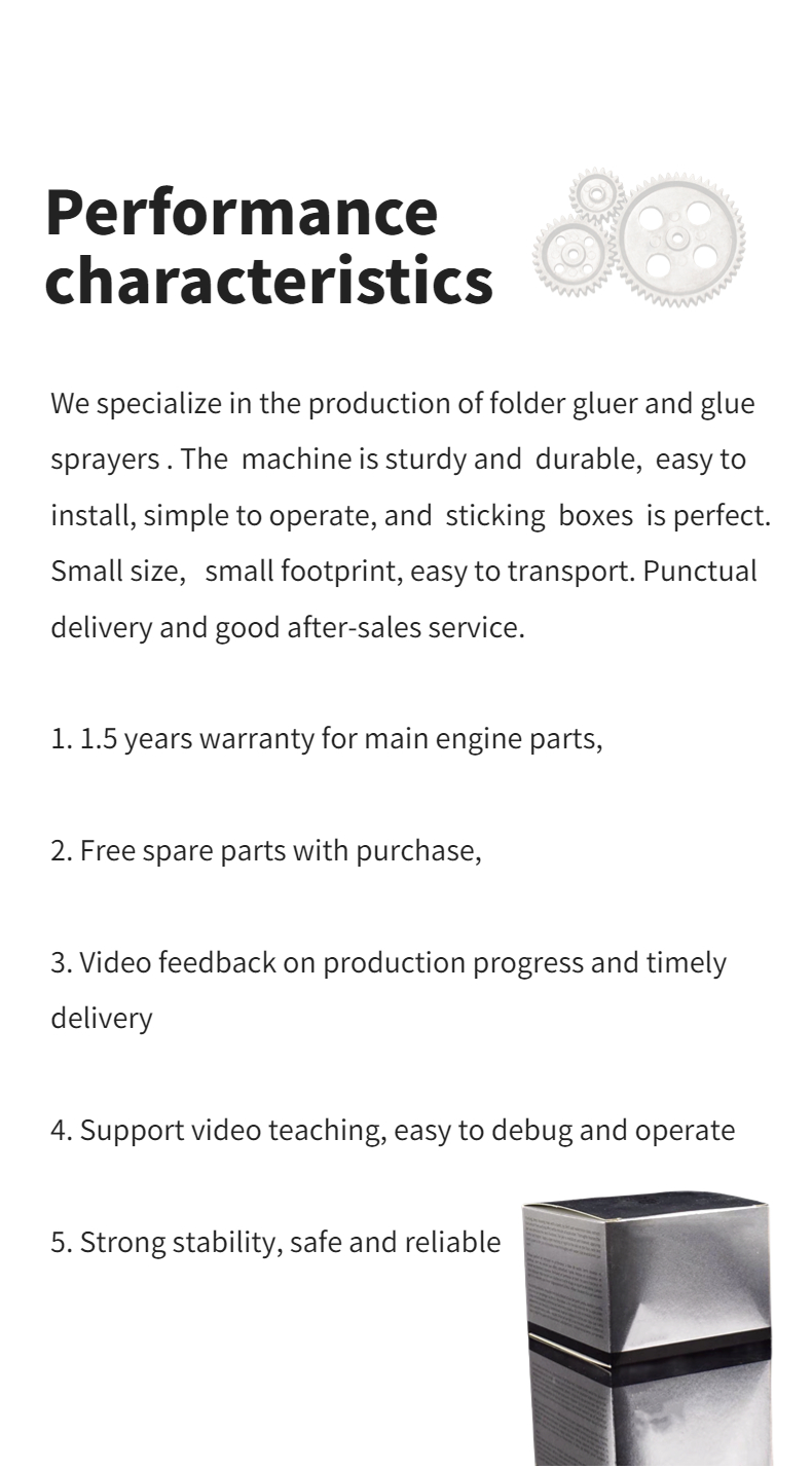 Automatic Continuous Feeding Paper CQT580-UV Folder Gluer Machine for Paper Box Folding