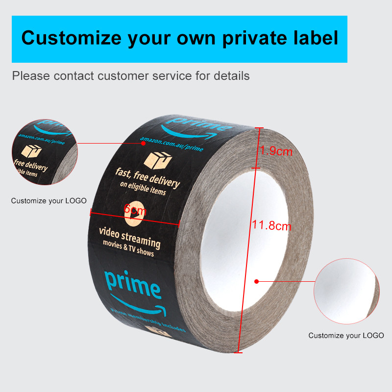 High Quality Permanent Bonding Self Adhesive Kraft Paper Tape Gummed Packing Tape Box Sealing Tape for Package