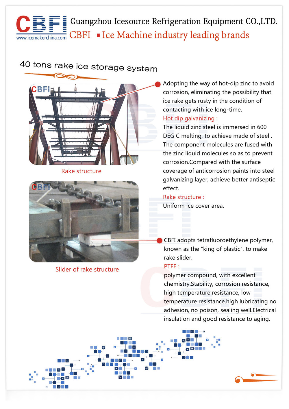 Customized 10 Tons Flake Ice Machine CBFI Compressor R507 Refrigerant