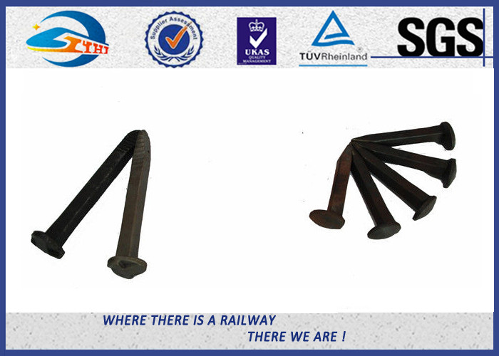 Offset Head Metal Fence Railroad Track Spikes / Rail Screw Spikes