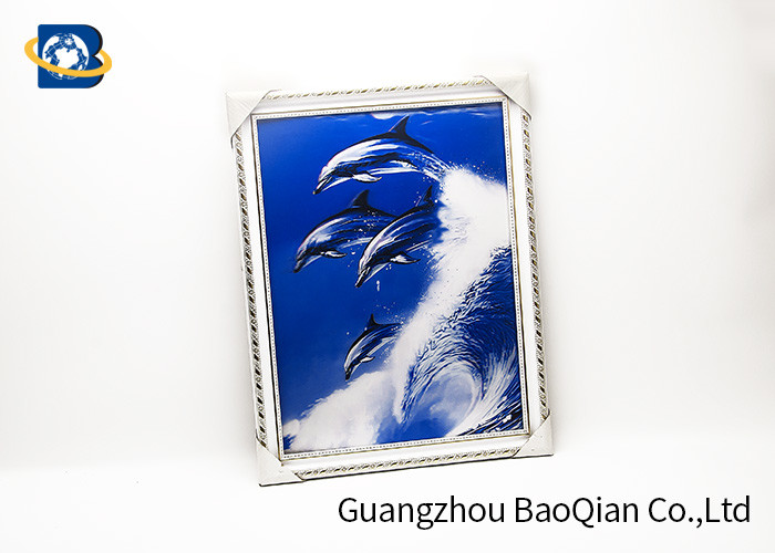 Flip Image 3D Wolf Picture , Dolphin 3D Animal Pictures Wall Decoration Art