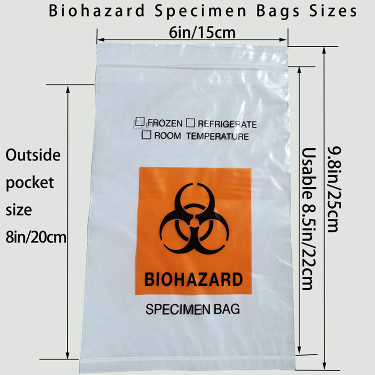 Polypropylene Biohazard Trash Bag For Clinical Custom Print