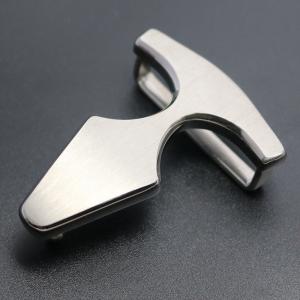 China Silver Stainless Steel Personalized Belt Buckles Metal Clasp Connector on sale