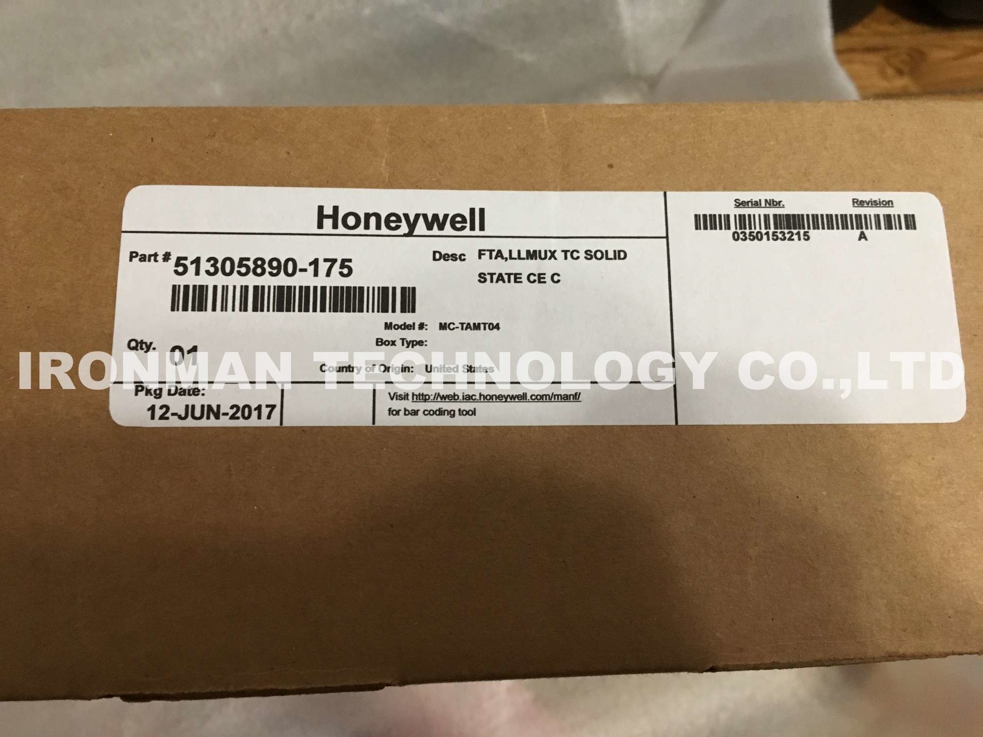 MC-TAMT04 51305890-175 Honeywell FTA LLMUX TC Solid State Ce Plc Module