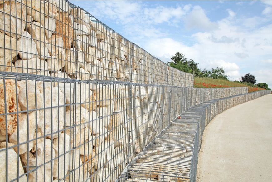 Construction Gabion Wire Mesh Rock Basket Retaining Wall 4.0mm-5.0mm Wire Gauge