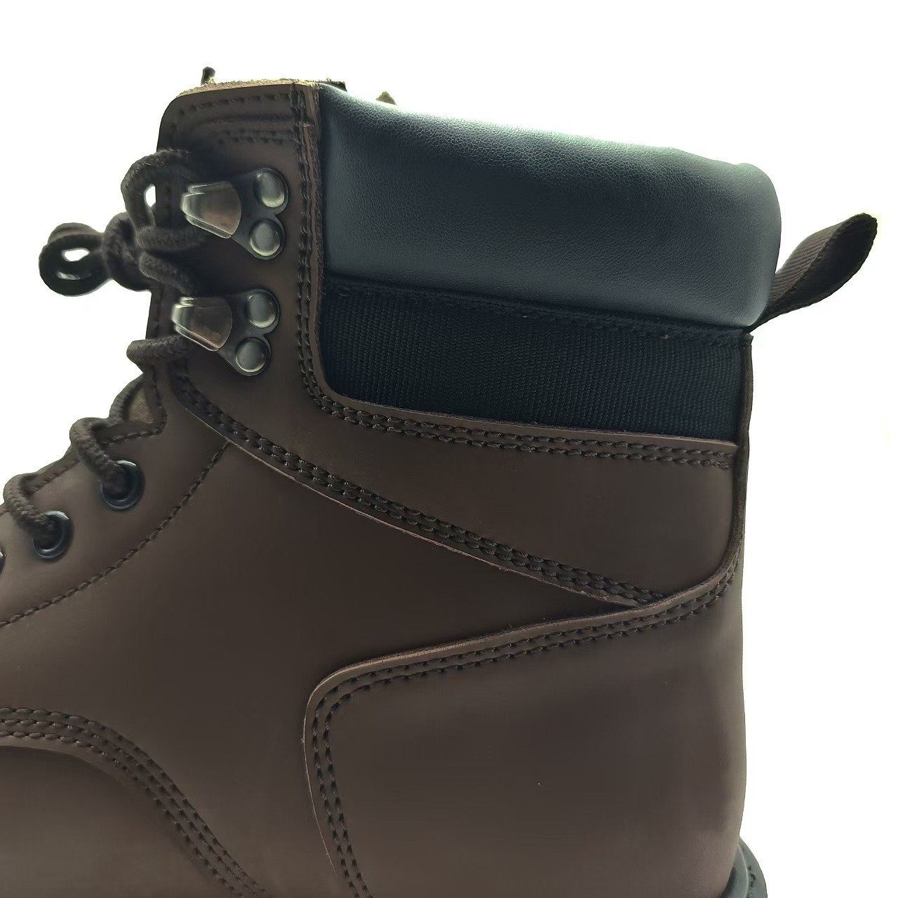 Brown Genuine Leather Martin Boots Mid Top Goodyear Welt Boots Casual
