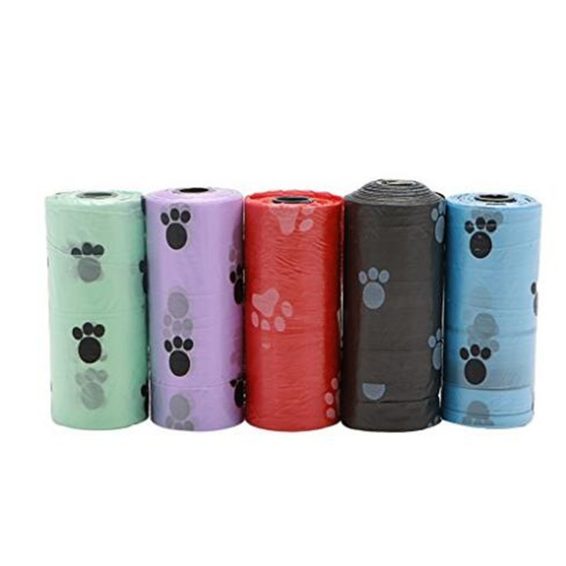 Biodegradable Pet Waste Bags With Dispenser , PLA Compostable Dog Poop Bags