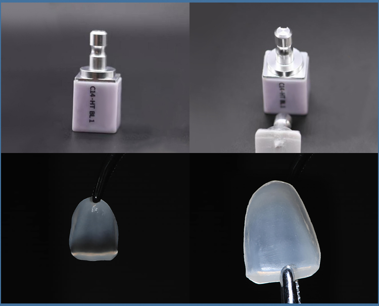 Manual Lithium Disilicate Glass Dental Material Cerec CAD CAM C14 Block For Cerec