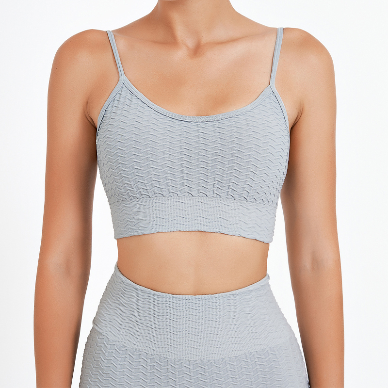 Oem Factory Manufacturer Custom Logo Ladies Sports Bras Gym Workout Seamless Ribbed Bralette