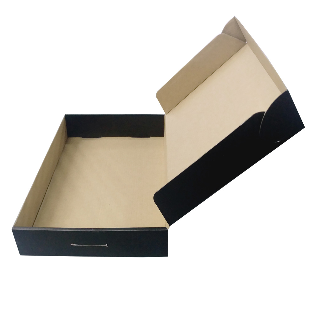 Custom Black Clothing Rigid Cardboard Corrugated Boxes For Packaging