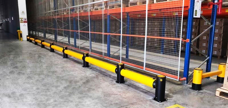 Flexible Pedestrian Barrier  Anti-Collision Guardrails Warehouse Safety Barrier Traffic Guardrails