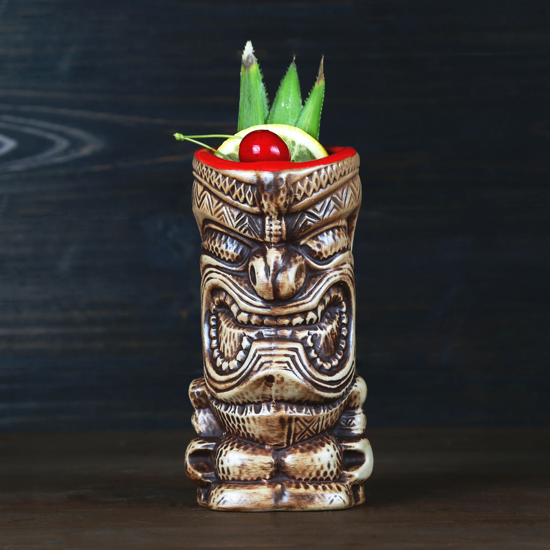 Creative Ceramic Tiki Mugs Hawaiian Cocktail Mug Porcelain Beer Wine Mug Drinkware