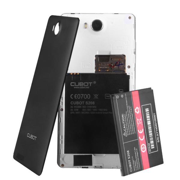 Cubot S208 mobile phone 5.0'' IPS 960*540 MTK6852M 4 Core 1GB RAM 16GB ROM 1800mah