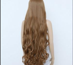 Buy cheap Deep Curly Human Hair Wigs Medium Brown Color / unprocessed virgin human hair product