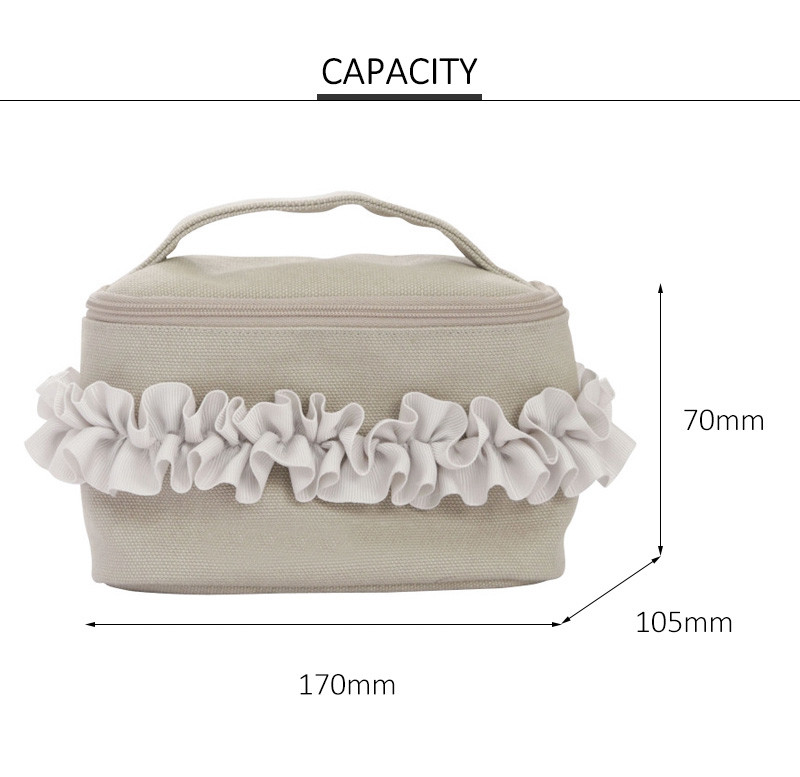Blank Zipper Foldable Travel Canvas Custom Cosmetic Bag