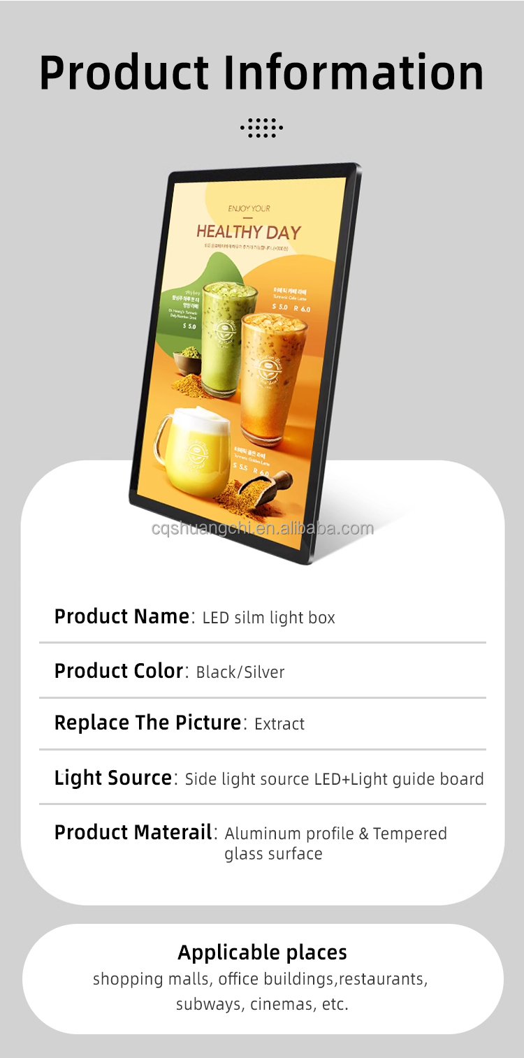 LED Light Source A1 A2 A3 A4 A5 Double Sided Backlit SEG Lightbox for Trade Show Display