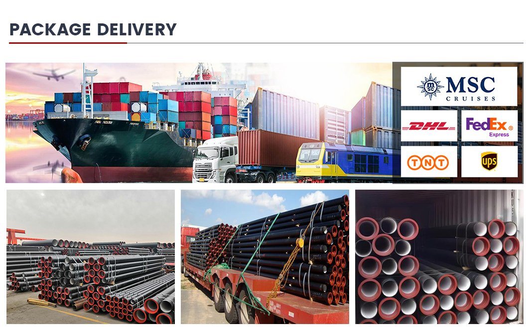 Factory Supply K7 K8 K9 K12 K14 C30 C40 DN80-DN2000 Ductile Iron Cast Pipe for Water Oil Gas Transportation
