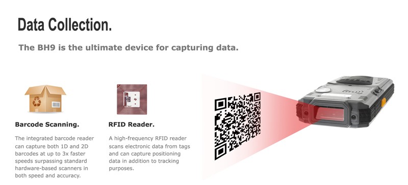 BATL BH9 android handheld terminal, long range handheld rfid reader, biometric fingerprint scanner