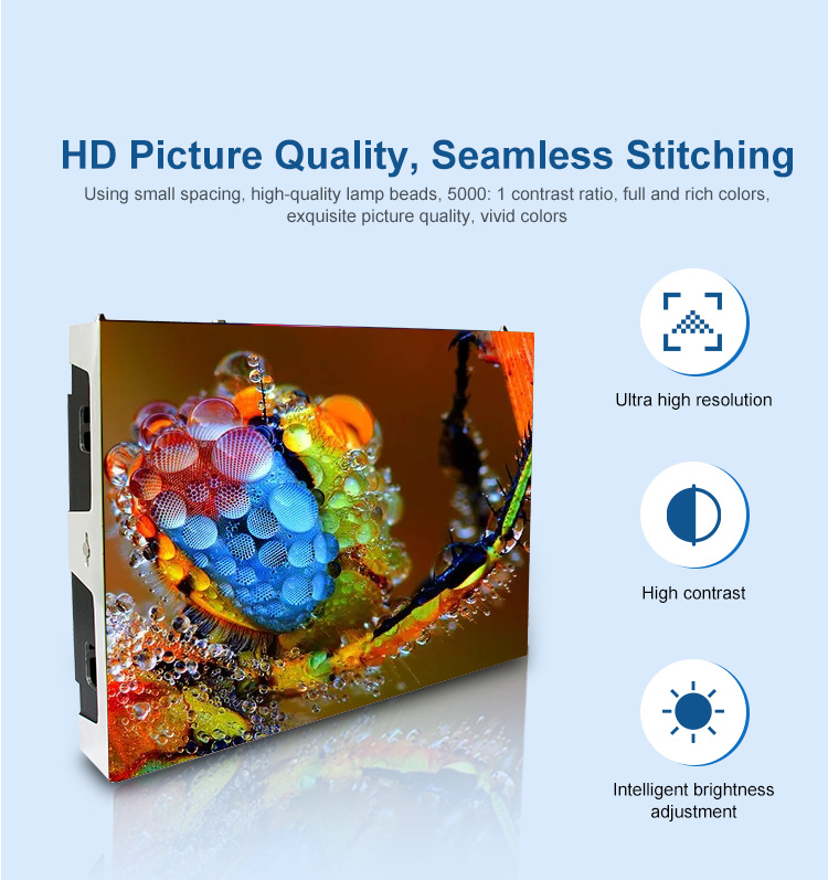 Wall Hanging TFT P2 Small Pitch LED Display Borderless 128*128
