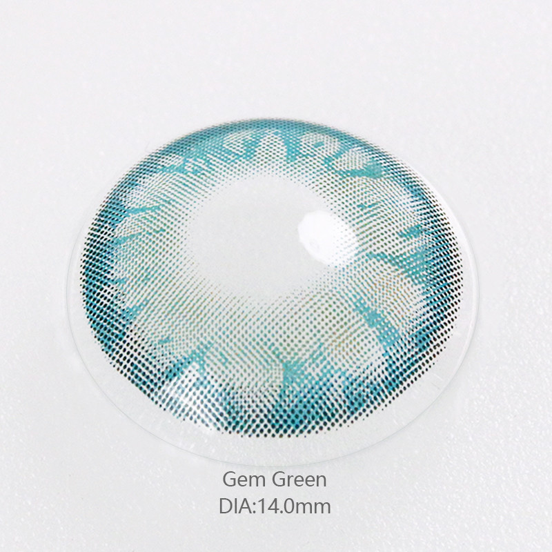 Cosmetic Eye Gem Green Contact Lens Color Blends 8.5mm Odm
