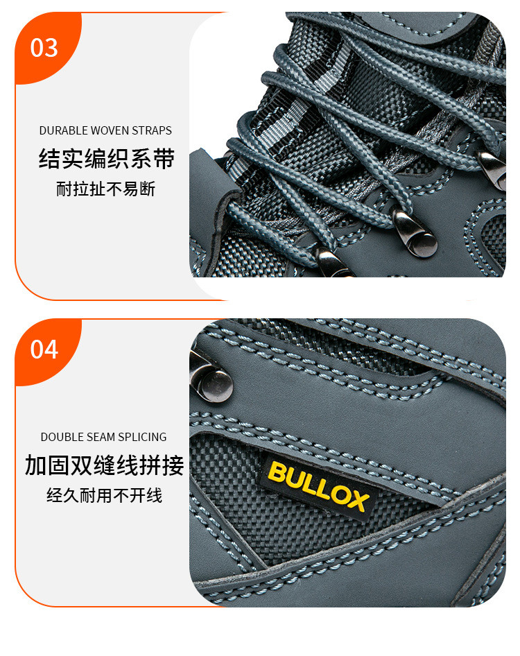 Security Work Boots Oxford Cloth Safety Boots PU Injection Sole Steel Plate Anti-proof Work Shoes For Men