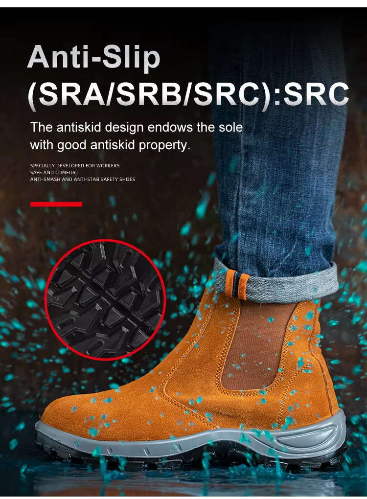 Non Slip Welding Safety Shoes Durable Leather Safety Shoes For Men