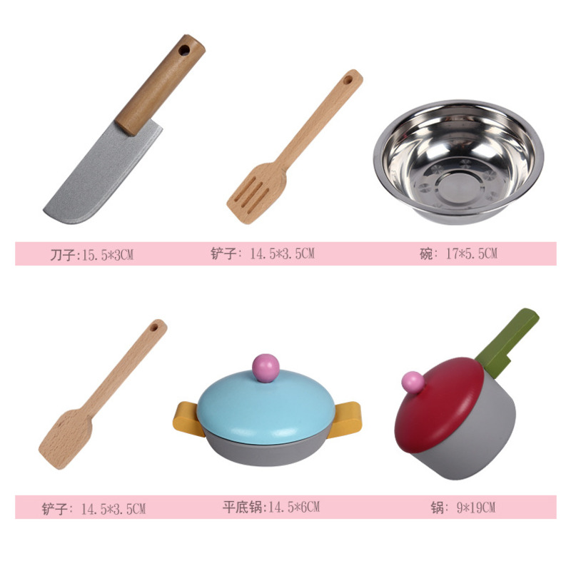 House 84cm Wooden Role Play Sets 60cm Puzzle Wooden Role Play Food