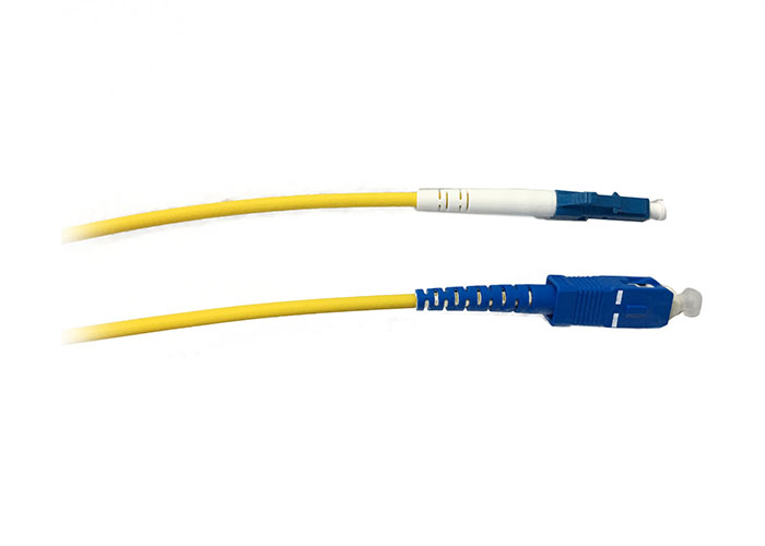 10 Gigabit Simplex Sm Patch Cord , SC / UPC - LC / UPC Fiber Optic Jumper Cables
