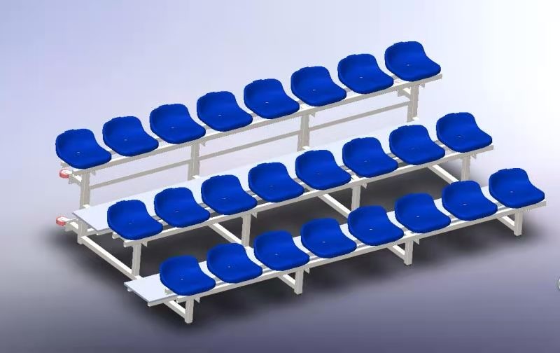 Anti Water Colored Low Back Chairs Portable Outdoor Bleachers